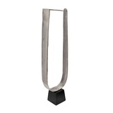 35 inches Sculpture with Metal U Shaped Design, Silver B056P164456