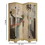 Wooden Screen with Artwork of Hand Painted Paris Promenade, Multicolor B056P164459