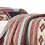 Linda 3 Piece Full Quilt Set, Tribal Pattern, Diamond Design, Multicolor B056P164473