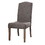 26 inch Dining Chairs, Parson Style, Tall Back, Nailhead, Set of 2, Gray B056P164478