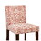 Wooden Bar Stool with Patterned Fabric Upholstery, Red and White B056P164486