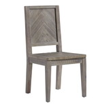Wooden Side Chair with Fabric Upholstered Seat, Brown B056P165569