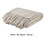 Fabric Throw Blanket with Woven Ends and Fringes, Off White B056P165589
