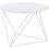 Accent Table with Open Geometric Base and Round Top, White B056P165599
