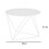 Accent Table with Open Geometric Base and Round Top, White B056P165599