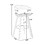 Vera 27 inch Swivel Counter Stool Chair, Black Open Back, Soft Blue Fabric B056P165606