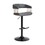 Arya Barstool Chair, 24-33 inch Adjustable Height, Gray Faux Leather Bronze B056P165609