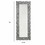 Rectangular Faux Gem Trim Beveled Wall Mirror, Black and Silver B056P165624