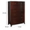 Wooden Seven Drawer Chest with Tapered Feet, Cinnamon Brown B056P178880