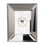 Wooden Picture Frame with Beveled Glass Borders, White and Gray B056P198137