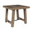 Handcrafted Reclaimed Wood End Table with Grains, Weathered Gray B056P198141