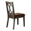Wooden Side Chair with Cushioned Seat and Cut Out Back, Set of 2,Brown B056P198144