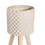 Textured Ceramic Planter with Tripod Legs, Set of 2, Cream and Brown B056P198145