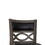 Curved Lattice Back Swivel Barstool with Leatherette Seat, Gray and Black B056P198148