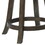 Curved Back Swivel Pub stool with Leatherette Seat,Set of 2, Gray and Brown B056P198151