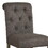 Counter Height Stool with Button Tufted Rolled Back, Set of 2, Gray B056P198165