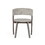 Cid 23 inch Modern Dining Chair, Curved Back, Set of 2, Gray Fabric B056P198176
