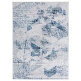 Lexi 5 x 7 Modern Area Rug, Abstract Art Design, Soft Fabric, Blue, Gray B056P198178