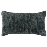 Lipa 20 x 36 Handmade Lumbar King Pillow Sham with Rayon Velvet, Bay Green B056P198185