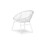 Hely 3 Piece Outdoor Table and Chairs Set, White All Weather Resin Wicker B056P198188