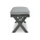 Asp 54 inch Outdoor Bench, Gray Aluminum Frame, Soft Polyester Cushioning B056P198189