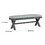 Asp 54 inch Outdoor Bench, Gray Aluminum Frame, Soft Polyester Cushioning B056P198189