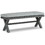 Asp 54 inch Outdoor Bench, Gray Aluminum Frame, Soft Polyester Cushioning B056P198189