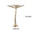 16 inch Tall Artisan Candle Holder Inspired by a Palm Tree, Iron, Gold B056P198196
