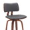 Pino 30 inch Swivel Barstool Chair, Gray Faux Leather, Walnut Brown Wood B056P198197