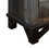 Peya 28 inch Rustic Nightstand, 2 Drawers, Distress Gray, Brown Pine Wood B056P198198
