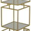 Joy 41 inch Plant Stand Shelves, Mirrored Box Shape, 3 Tier, Gold Metal B056P198204