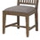 Wooden Chair with Fabric Upholstered Seat and Slat Style Back, Set of 2, Oak Brown and Gray B056P198213
