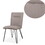 Faux Leather Upholstered Metal Chair with Hairpin Style Legs, Set of 2, Black and Beige B056P198215