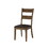 Wooden Side Chairs with Leatherette Padded Seat and Panelled Back, Set of Two, Brown B056P204232