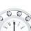 Mirrored Round Shape Wooden Wall Clock, White B056P204237