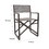 Metal Director Chair with x Shaped Braces, Set of 2, Espresso Brown B056P204245