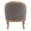 Wood and Fabric Accent Chair with Nail Head Trim, Brown B056P204246