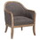 Wood and Fabric Accent Chair with Nail Head Trim, Brown B056P204246