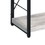 Industrial Bookshelf with 4 Shelves and Open Metal Frame, White and Black B056P204250