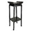 Wooden Pedestal Stand with Open Bottom Shelf, Antique Black B056P204253