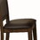 Fabric Side Chair with Flared Backrest and Padded Seat, Set of 2, Brown B056P204257