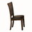 Fabric Side Chair with Flared Backrest and Padded Seat, Set of 2, Brown B056P204257