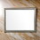 Wooden Square Mirror with Molded Details and Dual Texture, Gray B056P204263