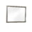 Wooden Square Mirror with Molded Details and Dual Texture, Gray B056P204263
