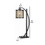 60 Watt Table Lamp with Metal Body and Mica Drum Shade, Black B056P204264