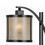 60 Watt Table Lamp with Metal Body and Mica Drum Shade, Black B056P204264