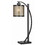 60 Watt Table Lamp with Metal Body and Mica Drum Shade, Black B056P204264