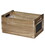 Chalkboard Inserted Wooden Storage Box with Cutout Handles, Set of 4,Brown B056P204273