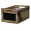 Chalkboard Inserted Wooden Storage Box with Cutout Handles, Set of 4,Brown B056P204273