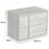 Wooden Nightstand with 2 Self Closing Drawers, White B056P204275